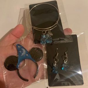 Earrings, bracelets, keychain